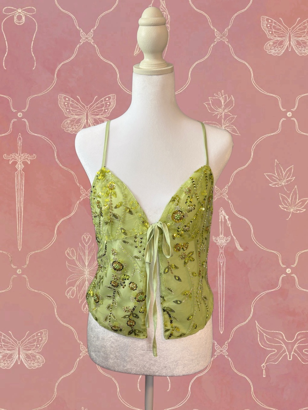 Key Lime Beaded Cami
